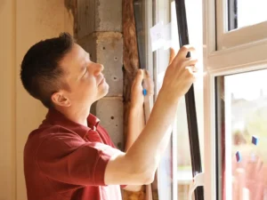 Entfernen Sie das Glas aus dem Aluminiumrahmen